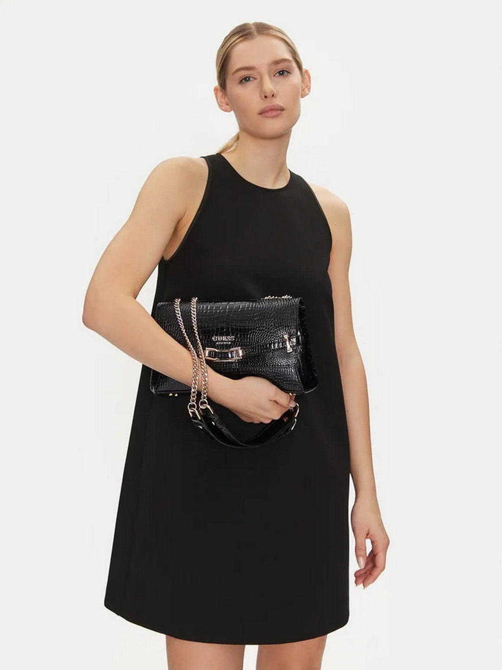 Silvye croc-print crossbody