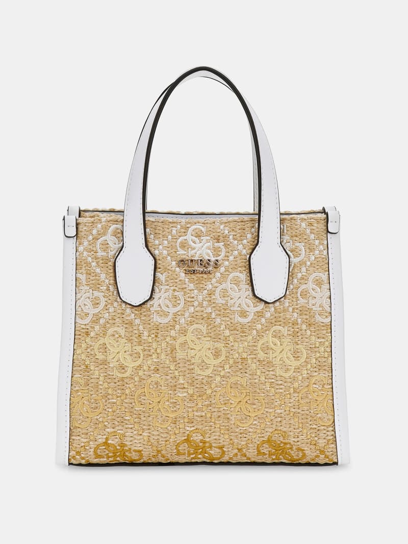 Silvana 4G logo raffia mini handbag