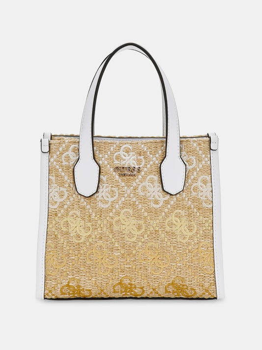 Silvana 4G logo raffia mini handbag