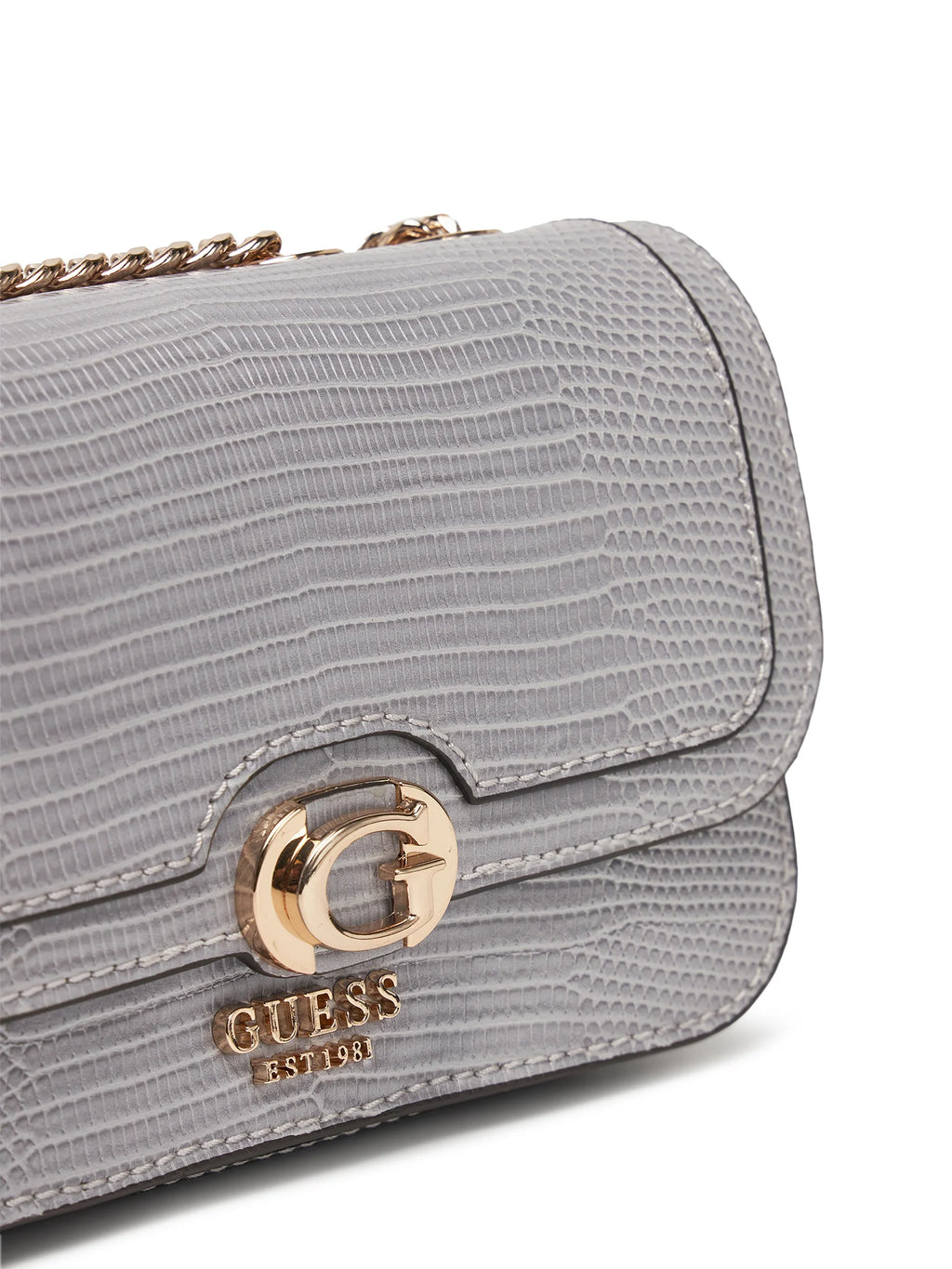 Croc Textured Convertible Shoulder Bag