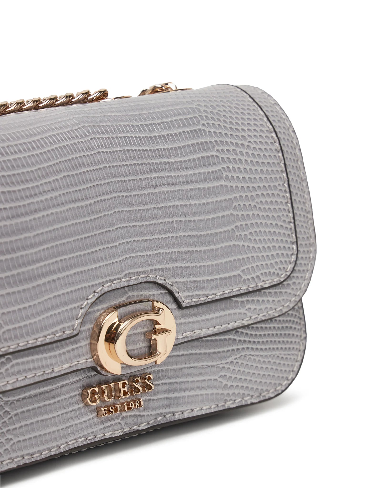 Croc Textured Convertible Shoulder Bag
