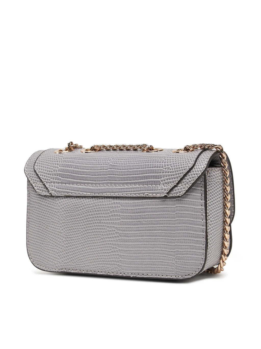 Croc Textured Convertible Shoulder Bag