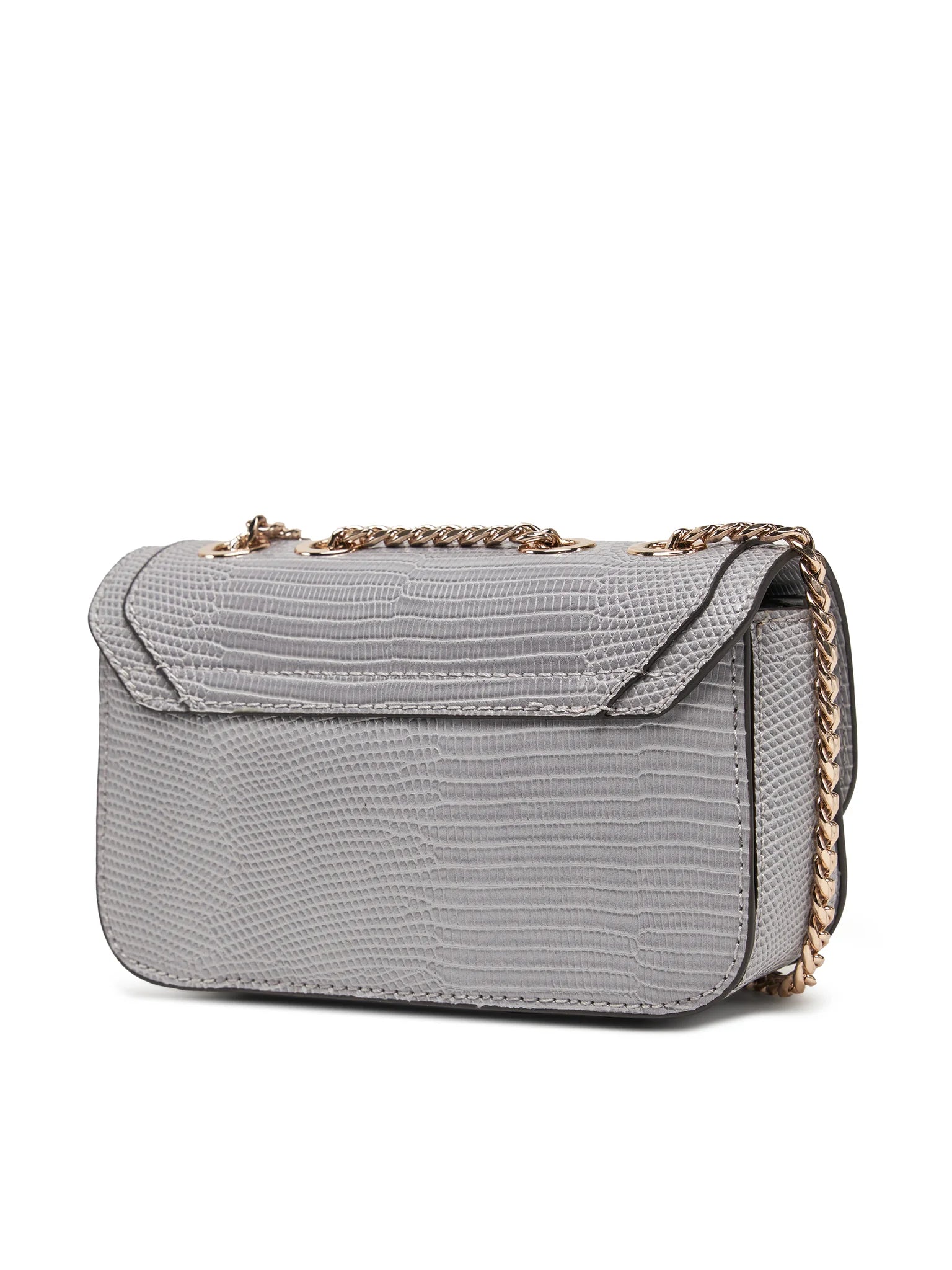 Croc Textured Convertible Shoulder Bag