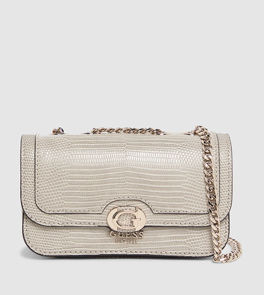 Croc Textured Convertible Shoulder Bag