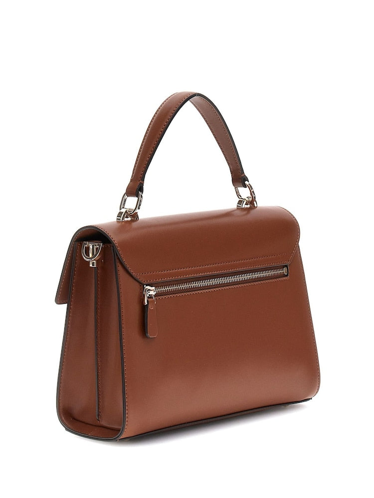 Guess 100% Cotton Aldith Top Handle Flap Bag