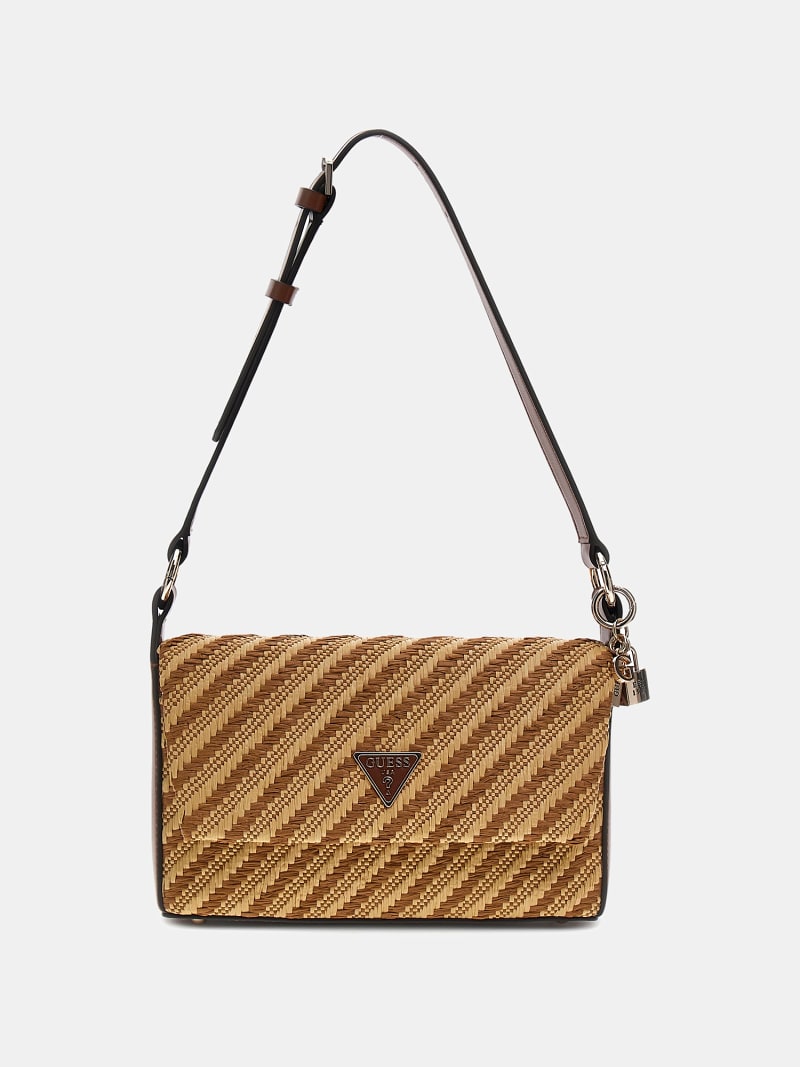 Simona raffia mini shoulder bag