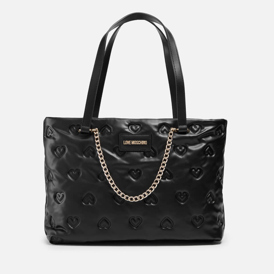 Love Moschino Heart Quilted Faux Leather Tote Bag