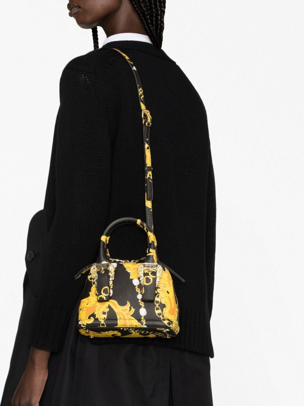 Chain Couture printed shoulder bag