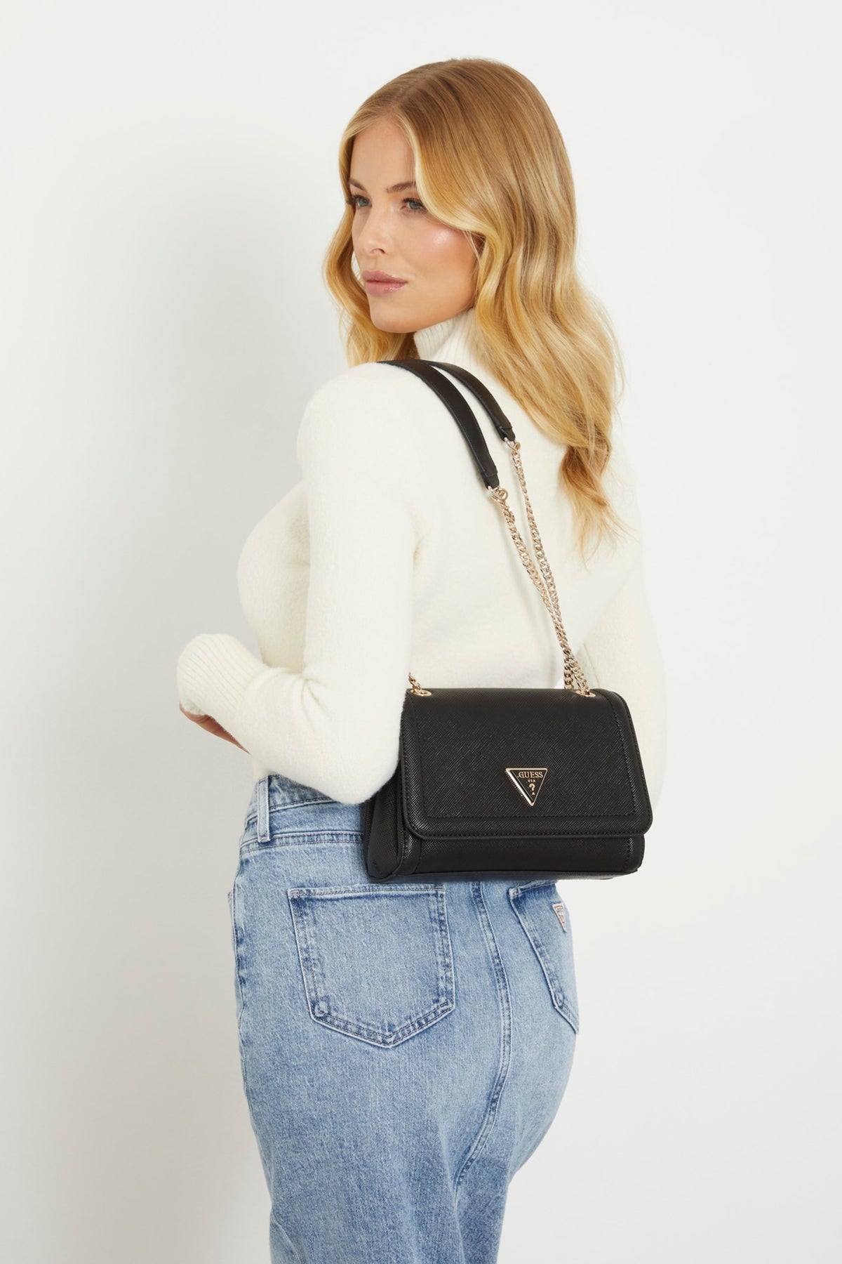 Noelle Saffiano mini crossbody bag