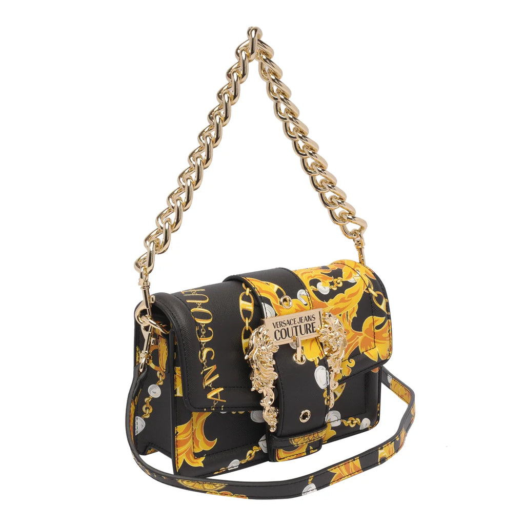 Chain Couture faux-leather crossbody bag