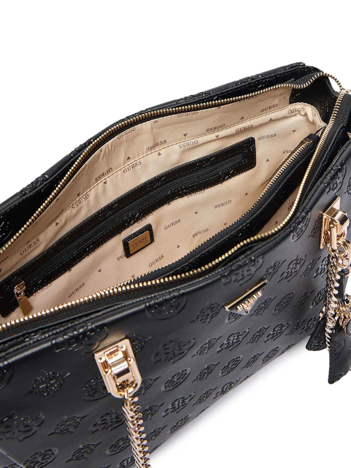 GUESS TISHA WOMEN'S SHOULDER BAG BLACK