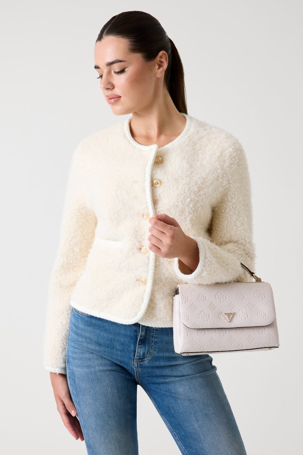 Tisha handbag with 4G and peony logo