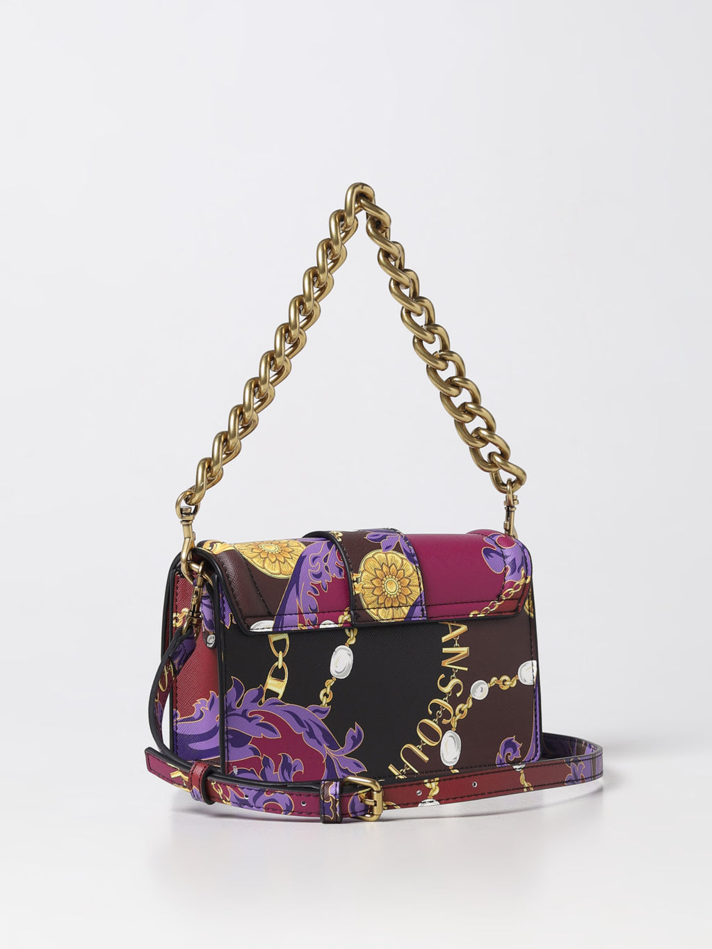 Chain Couture faux-leather crossbody bag