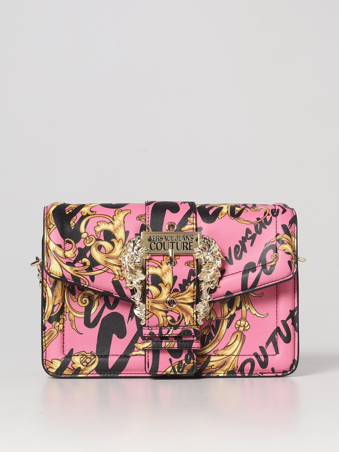 Crossbody bag synthetic pink