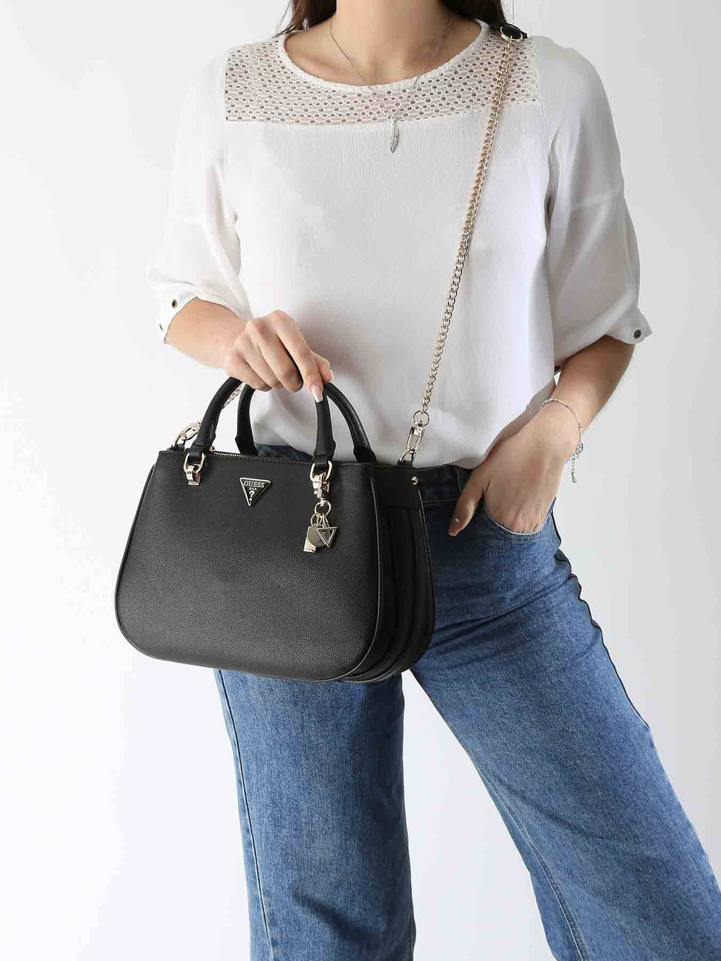 Fedora charm handbag