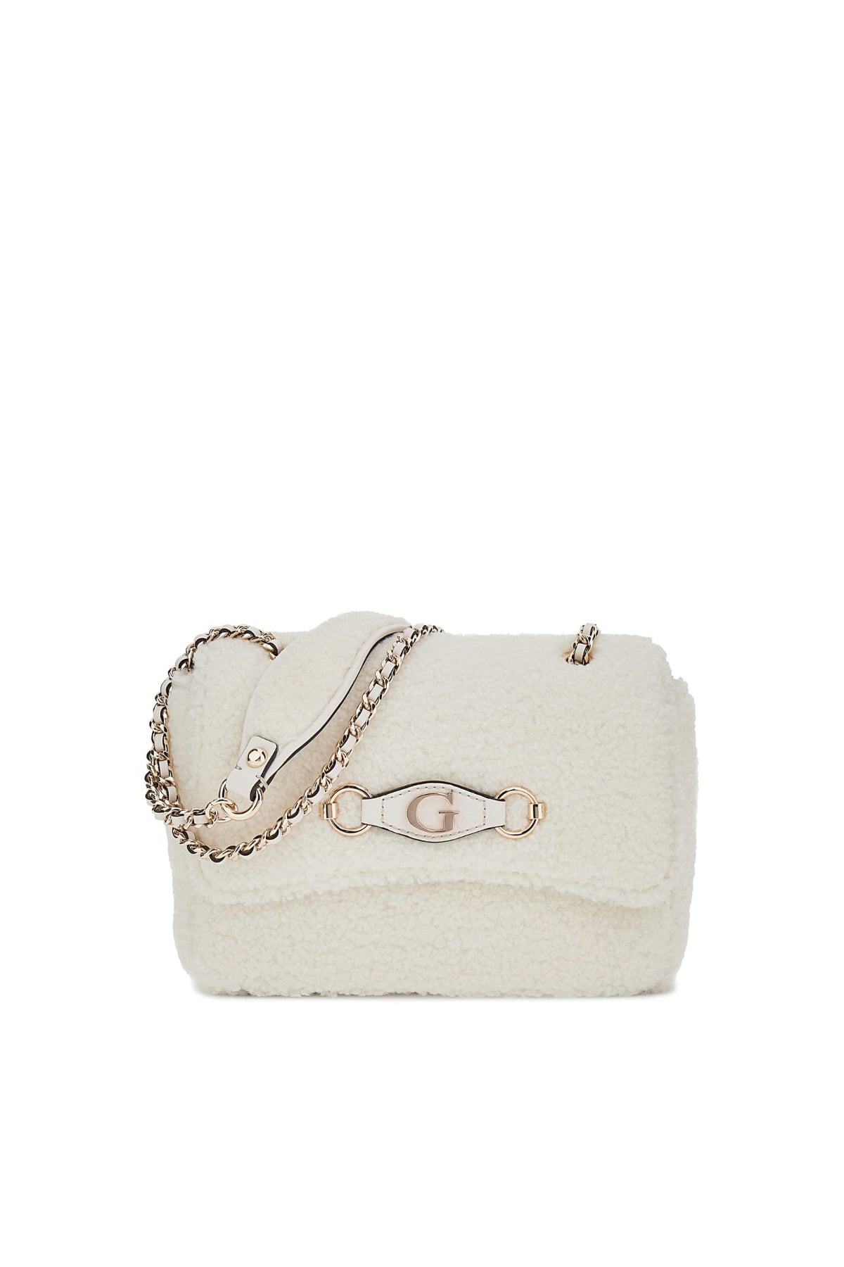 Aslia Shearling Shoulder bag polyester white