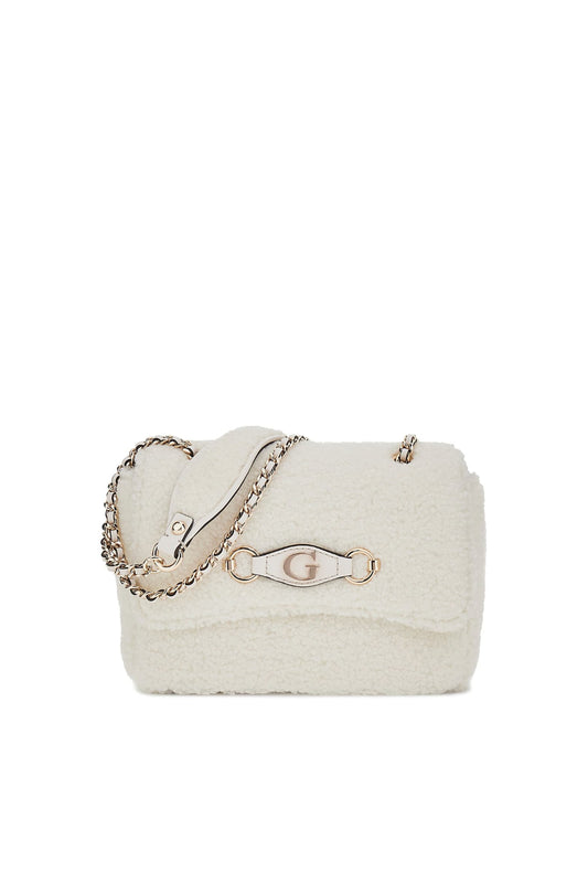 Aslia Shearling Shoulder bag polyester white