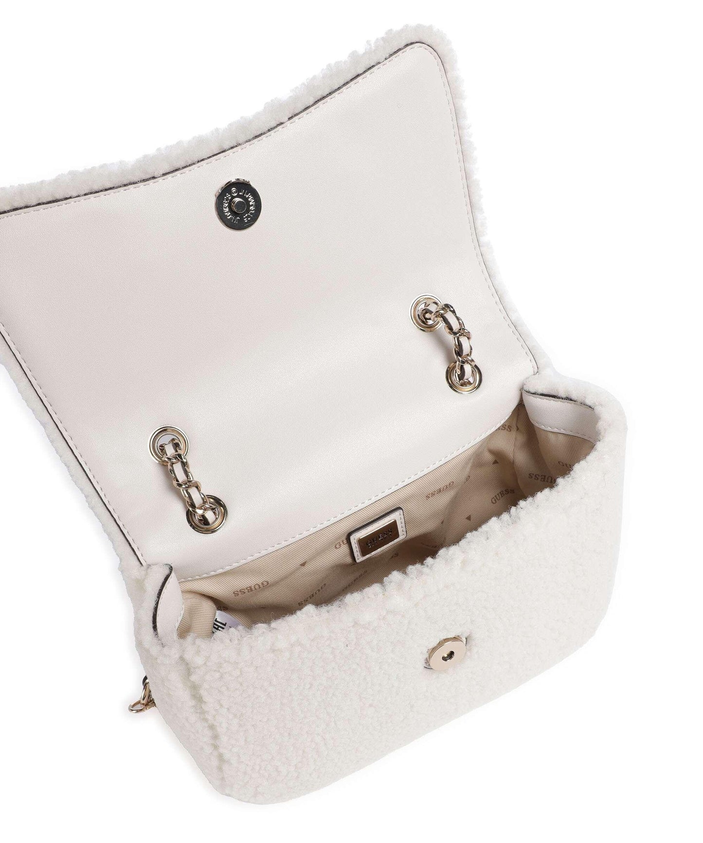 Aslia Shearling Shoulder bag polyester white