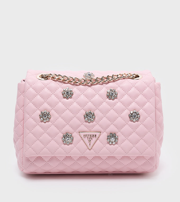 EVERLEE Embellished Flap Convertible Crossbody Bag