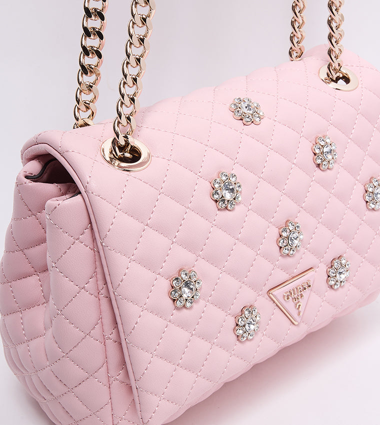 EVERLEE Embellished Flap Convertible Crossbody Bag