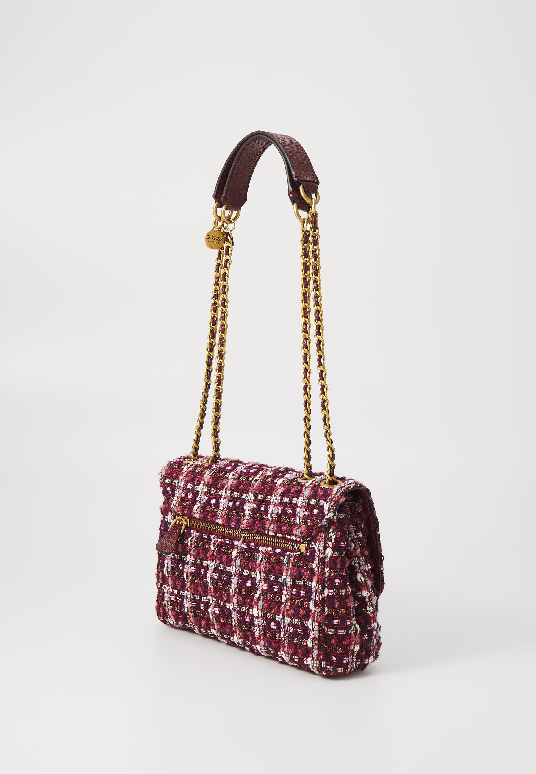 GIULLY CONVERTIBLE FLAP - Across body bag - burgundy multi
