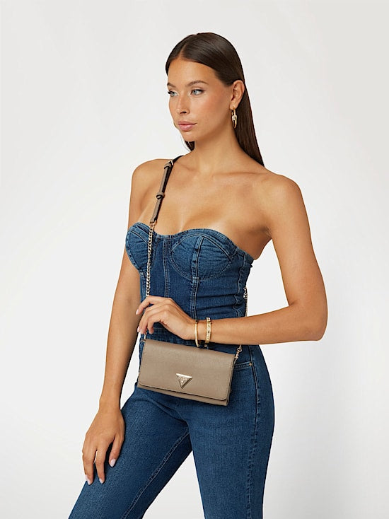 Noelle saffiano clutch bag