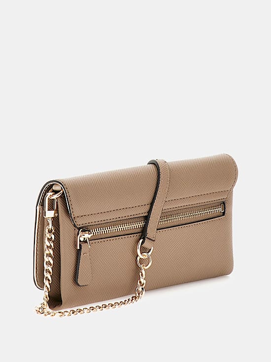 Noelle saffiano clutch bag