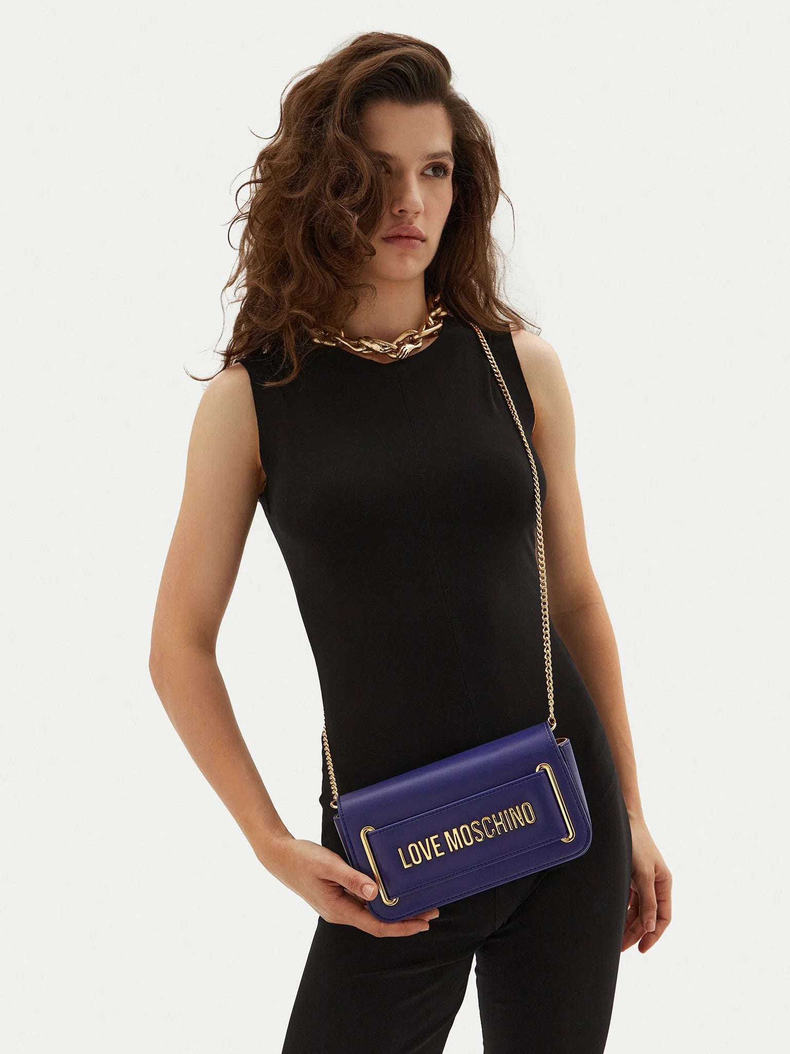 WOMEN'S SHOULDER/CROSS BAG BLUE LOVE MOSCHINO