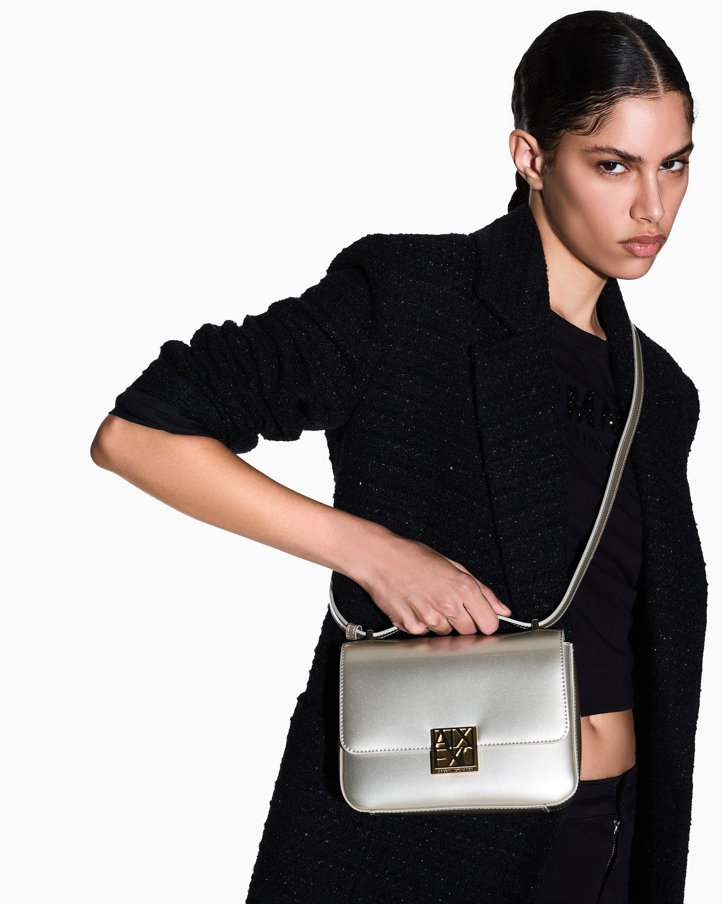 Armani Exchange Amy M Shoulder bag beige