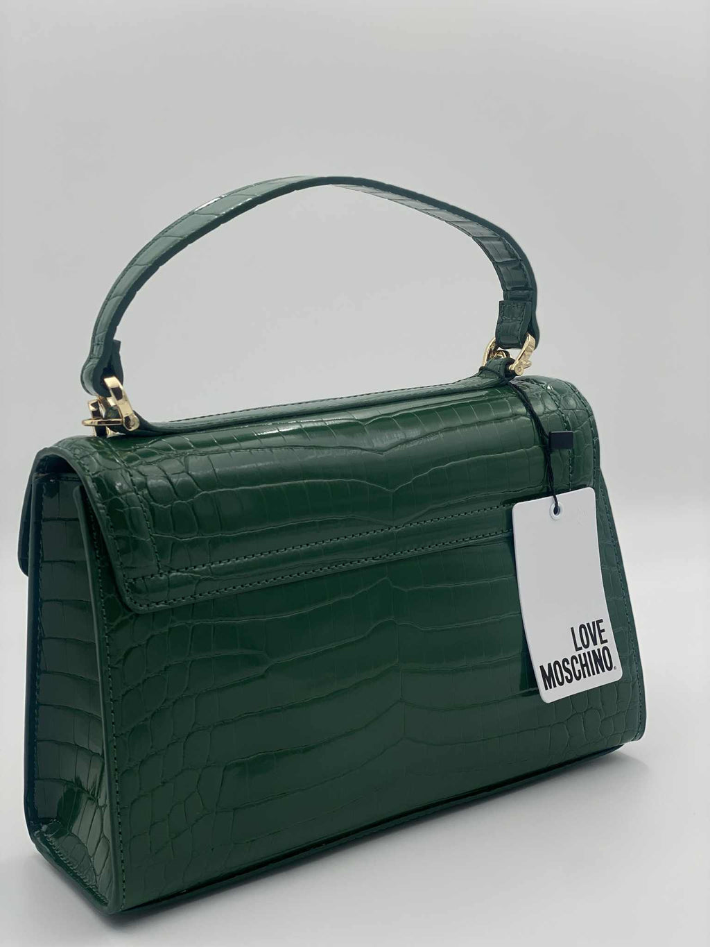 CHAIN DETAIL CROCO - Handbag - nero