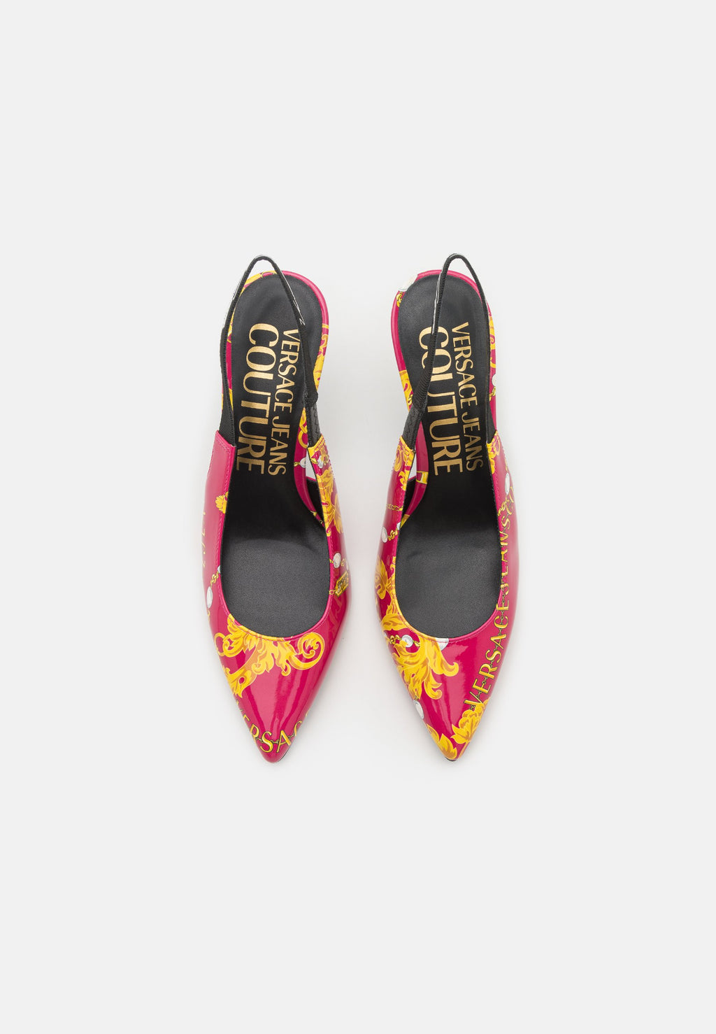 CHAIN COUTURE SCARLETT SLINGBACK PUMPS