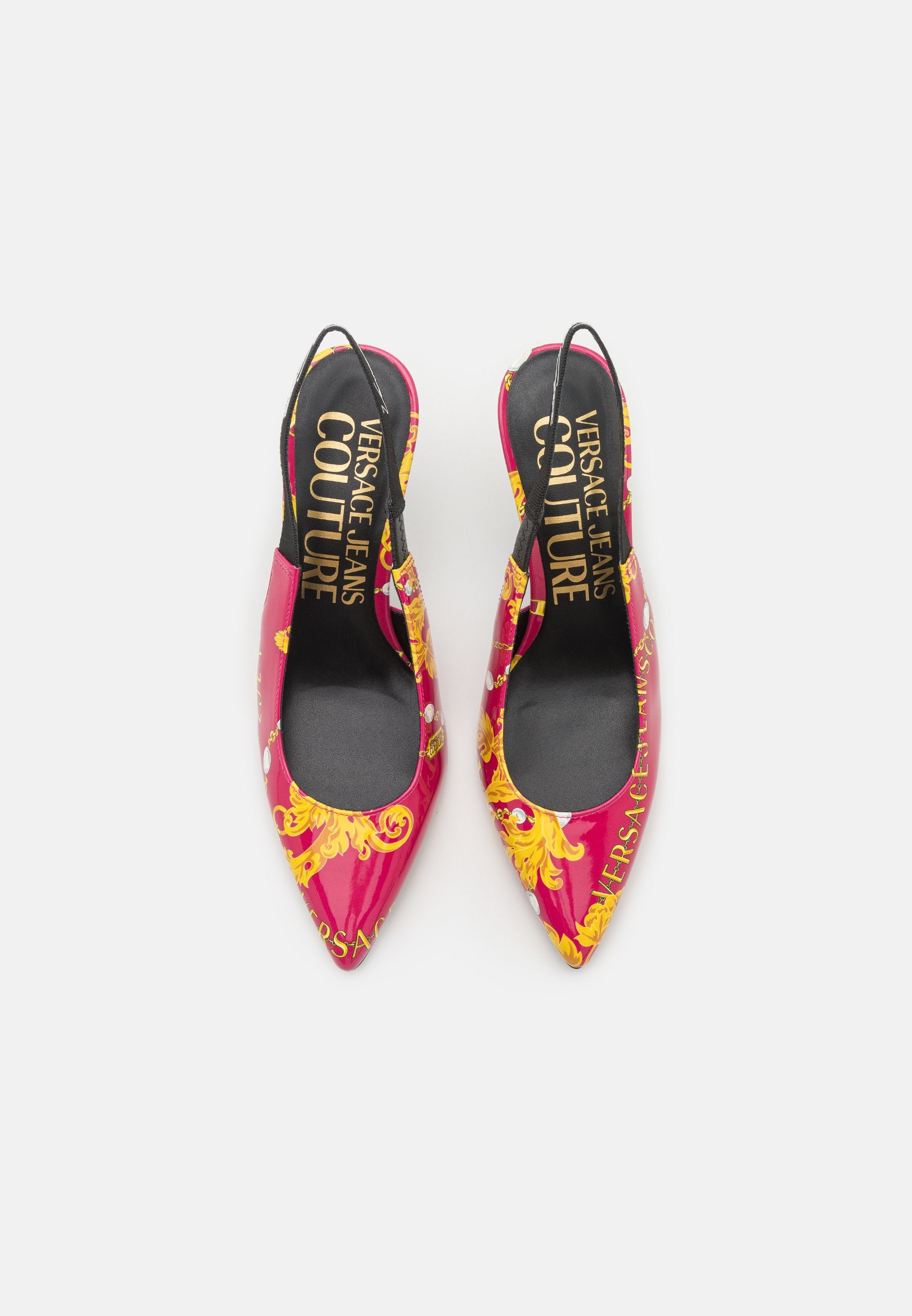 CHAIN COUTURE SCARLETT SLINGBACK PUMPS