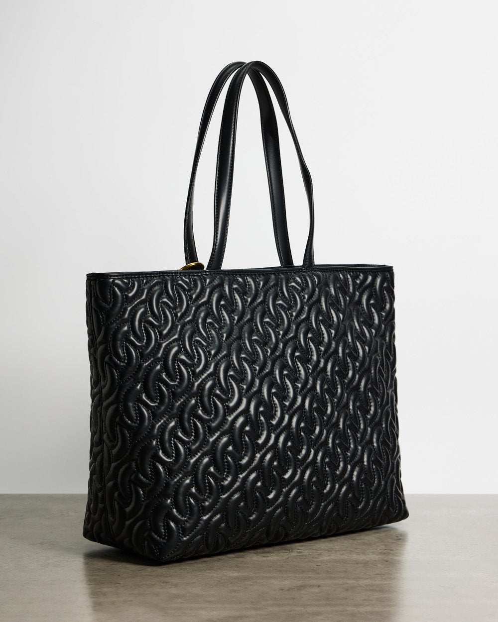 Quilted Scarf-Detailed Tote Bag