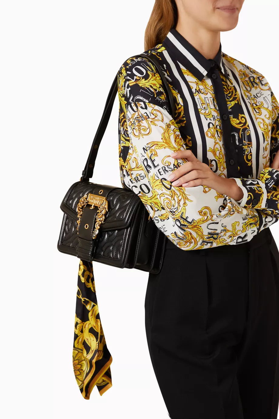Medium Couture 01 Shoulder Bag in Faux Leather