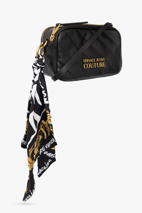 QUILTED SHOULDER BAG WITH LOGO