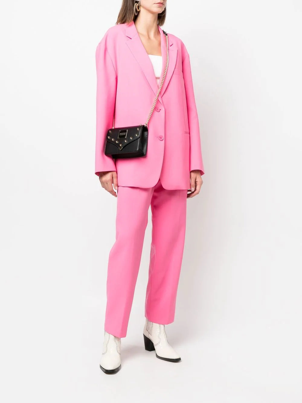 logo-plaque satchel bag