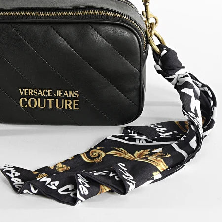 QUILTED SHOULDER BAG WITH LOGO