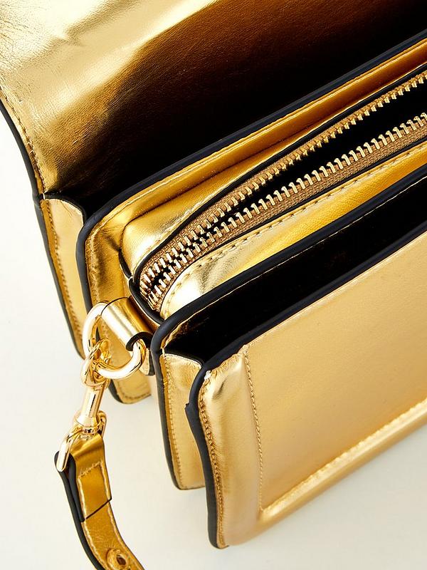 Range F Metallic Leather Shoulder Bag