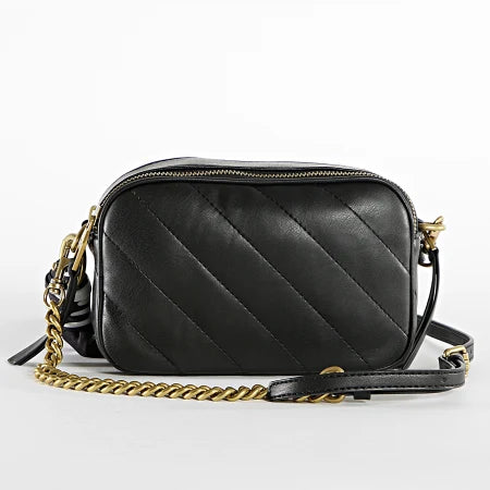 QUILTED SHOULDER BAG WITH LOGO
