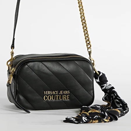 QUILTED SHOULDER BAG WITH LOGO