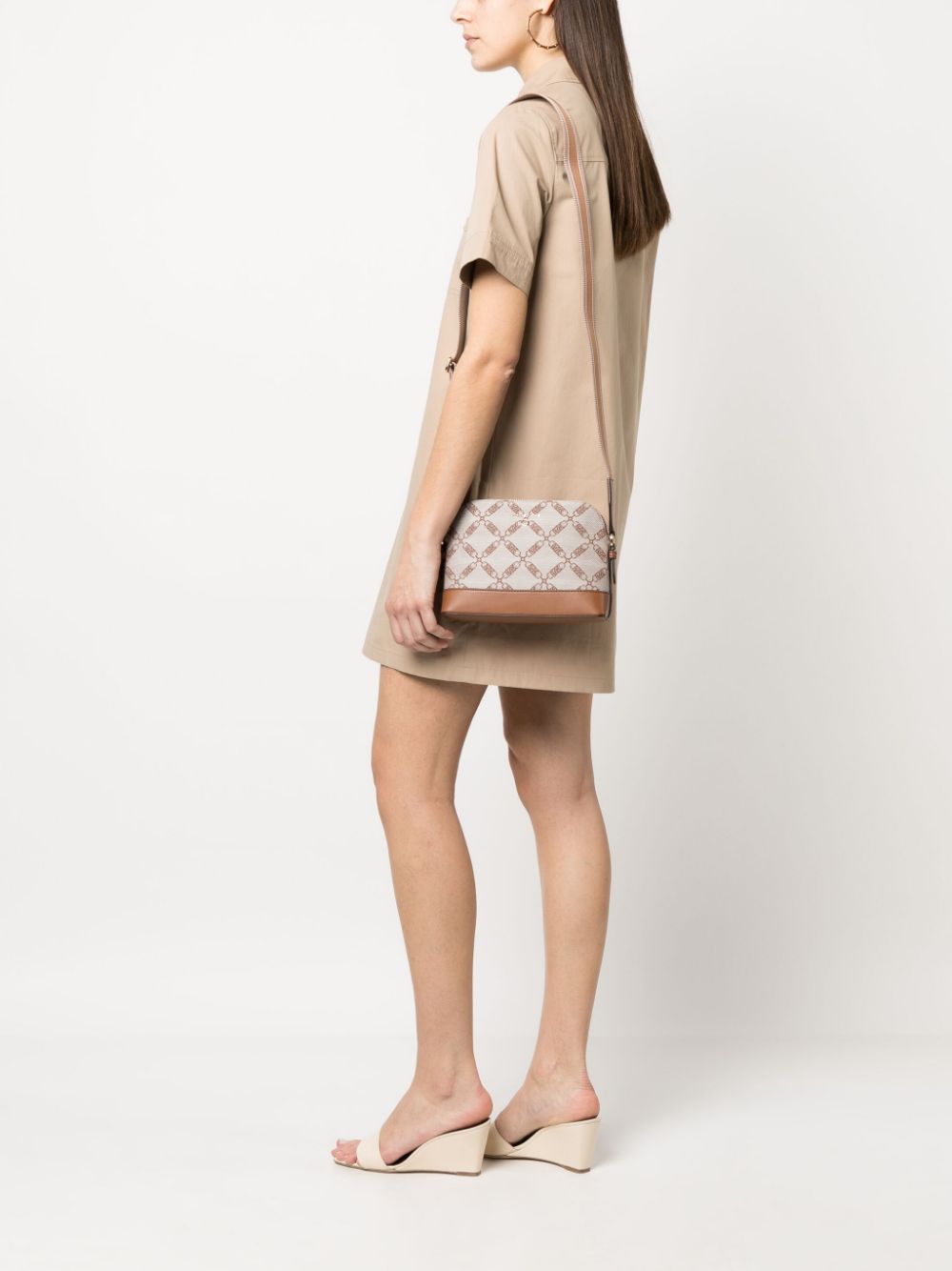 logo-embossed crossbody bag